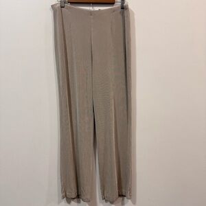 Chico's Travelers Nesia Rg Sand Knit Wide Leg Wrinkle Resistant Pants Size 12